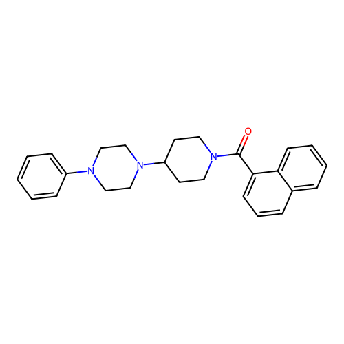 1-[1-(1-Naphthoyl)-4-piperidinyl]-4-phenylpiperazine structure