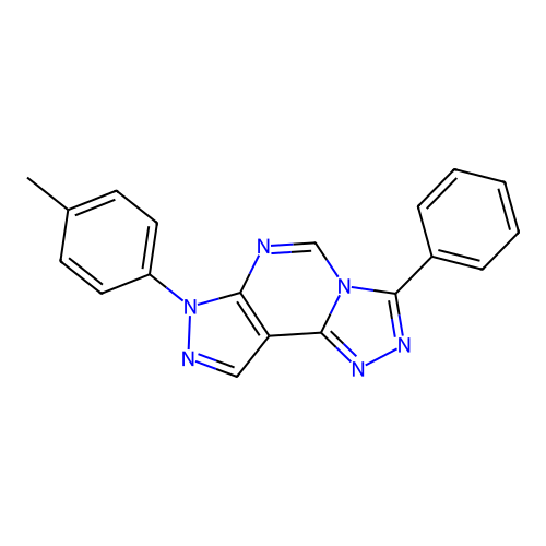 3-phenyl-7-(p-tolyl)-7H-pyrazolo[4,3-e][1,2,4]triazolo[4,3-c]pyrimidine structure