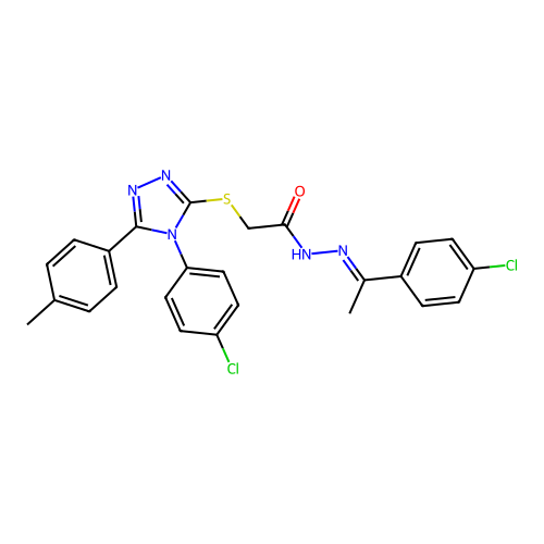 C25H21Cl2N5OS structure