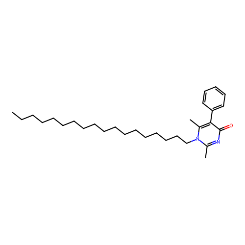 2,6-dimethyl-1-octadecyl-5-phenylpyrimidin-4(1H)-one structure