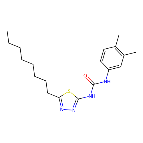 1-(3,4-Dimethylphenyl)-3-(5-octyl-1,3,4-thiadiazol-2-yl)urea structure