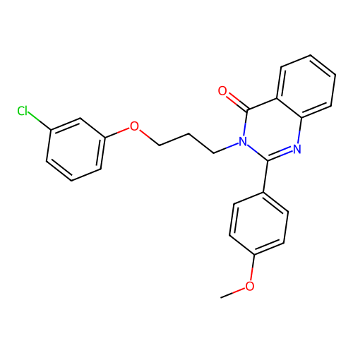 3-(3-(3-chlorophenoxy)propyl)-2-(4-methoxyphenyl)quinazolin-4(3H)-one structure