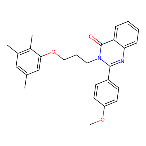 2-(4-methoxyphenyl)-3-(3-(2,3,5-trimethylphenoxy)propyl)quinazolin-4(3H)-one structure