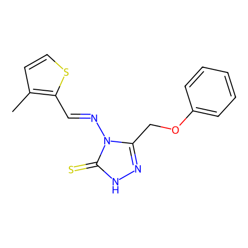 4-(((3-ME-2-THIENYL)METHYLENE)AMINO)-5-(PHENOXYMETHYL)-4H-1,2,4-TRIAZOLE-3-THIOL structure