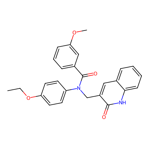 N-(4-ethoxyphenyl)-3-methoxy-N-[(2-oxo-1H-quinolin-3-yl)methyl]benzamide structure