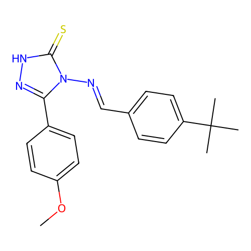 4-((4-Tert-butylbenzylidene)amino)-5-(4-methoxyphenyl)-4H-1,2,4-triazole-3-thiol structure