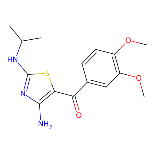 5-[(3,4-Dimethoxyphenyl)carbonyl]-2-N-isopropyl-1,3-thiazole-2,4-diamine structure
