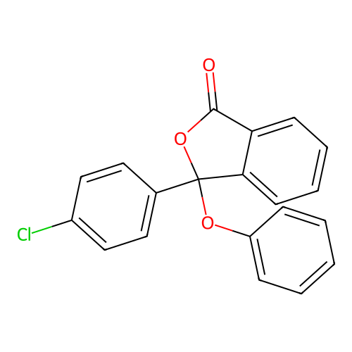 3-(4-chlorophenyl)-3-phenoxy-2-benzofuran-1(3H)-one structure