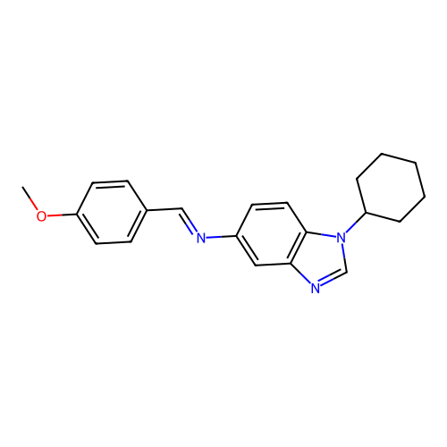 1-cyclohexyl-N-[(E)-(4-methoxyphenyl)methylidene]-1H-benzimidazol-5-amine structure