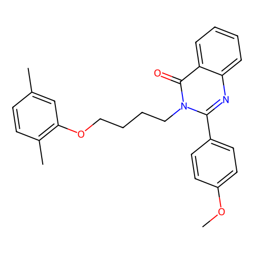 3-(4-(2,5-dimethylphenoxy)butyl)-2-(4-methoxyphenyl)quinazolin-4(3H)-one structure