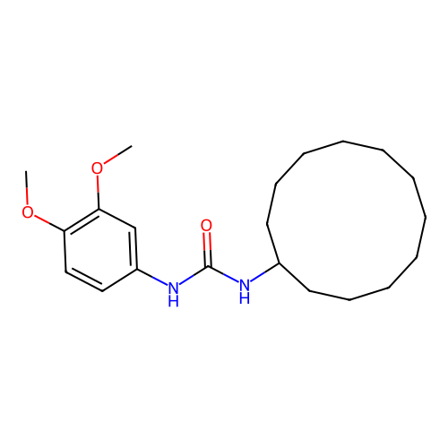 1-Cyclododecyl-3-(3,4-dimethoxyphenyl)urea structure