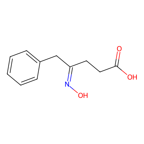 4-Hydroxyimino-5-phenylpentanoic acid structure