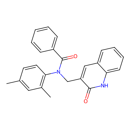 N-(2,4-dimethylphenyl)-N-((2-hydroxyquinolin-3-yl)methyl)benzamide structure