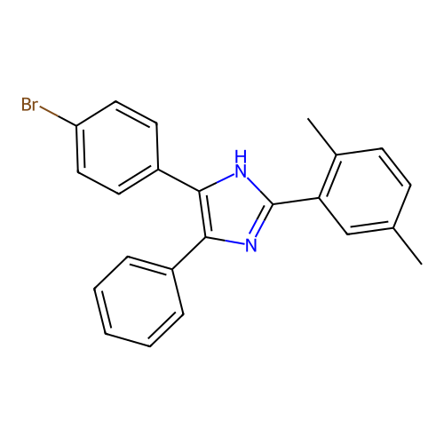 5-(4-bromophenyl)-2-(2,5-dimethylphenyl)-4-phenyl-1H-imidazole structure