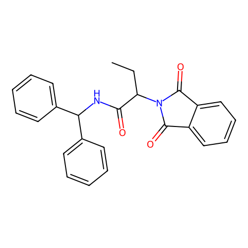 2-(1,3-dioxo-1,3-dihydro-2H-isoindol-2-yl)-N-(diphenylmethyl)butanamide structure