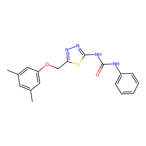 1-{5-[(3,5-Dimethylphenoxy)methyl]-1,3,4-thiadiazol-2-yl}-3-phenylurea structure