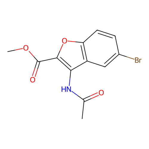 Methyl 3-acetamido-5-bromo-1-benzofuran-2-carboxylate structure
