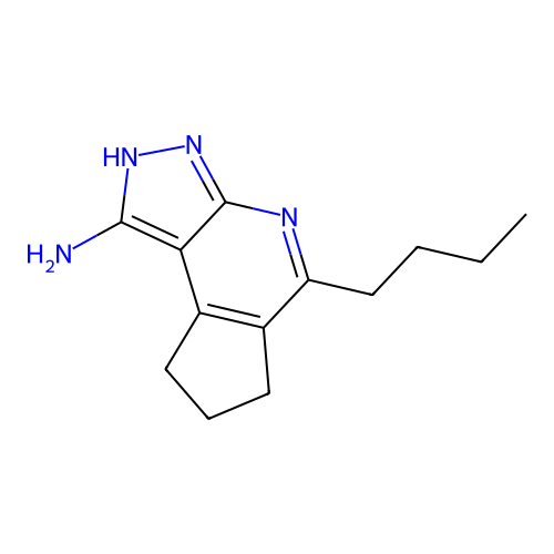5-Butyl-3,6,7,8-tetrahydrocyclopenta[d]pyrazolo[3,4-b]pyridin-1-amine structure