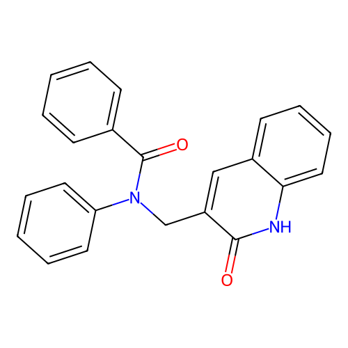 N-((2-hydroxyquinolin-3-yl)methyl)-N-phenylbenzamide structure