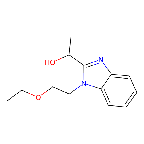 1-[1-(2-Ethoxy-ethyl)-1H-benzoimidazol-2-yl]-ethanol structure