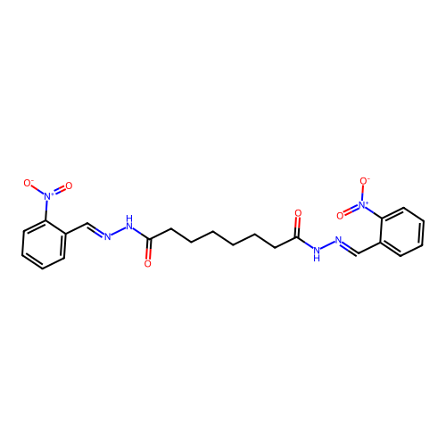N'~1~,N'~8~-bis[(E)-(2-nitrophenyl)methylidene]octanedihydrazide structure