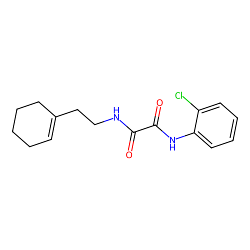N-(2-chlorophenyl)-N'-[2-(cyclohex-1-en-1-yl)ethyl]ethanediamide structure