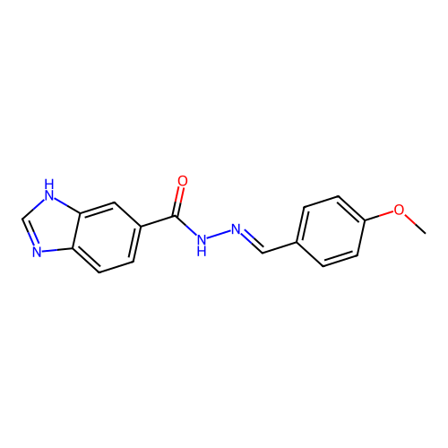 N'-(4-Methoxybenzylidene)-1H-benzimidazole-6-carbohydrazide structure