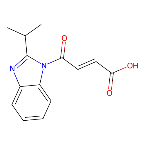 (2E)-4-oxo-4-[2-(propan-2-yl)-1H-benzimidazol-1-yl]but-2-enoic acid structure