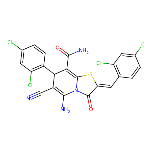 C22H12Cl4N4O2S structure