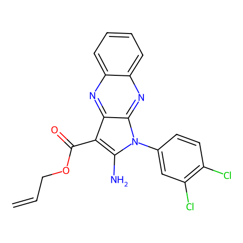 allyl 2-amino-1-(3,4-dichlorophenyl)-1H-pyrrolo[2,3-b]quinoxaline-3-carboxylate structure