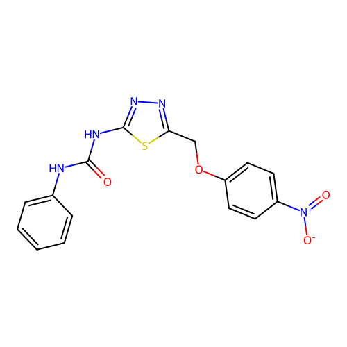 1-(5-((4-Nitrophenoxy)methyl)-1,3,4-thiadiazol-2-yl)-3-phenylurea structure