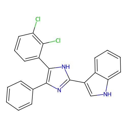 3-[5-(2,3-dichlorophenyl)-4-phenyl-1H-imidazol-2-yl]-1H-indole structure