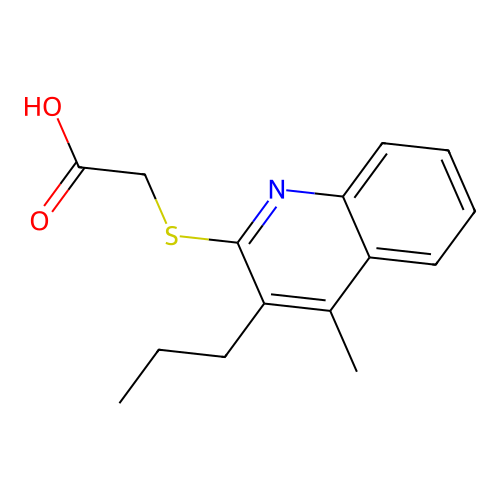 [(4-Methyl-3-propylquinolin-2-yl)sulfanyl]acetic acid structure