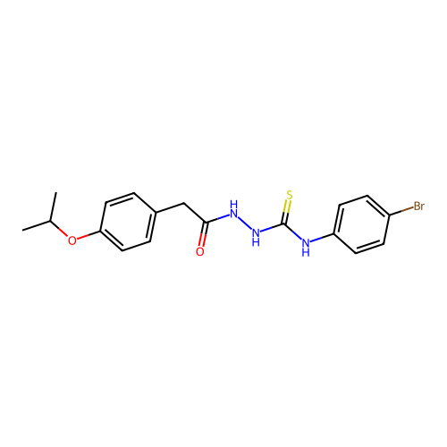 N-(4-bromophenyl)-2-{[4-(propan-2-yloxy)phenyl]acetyl}hydrazinecarbothioamide structure