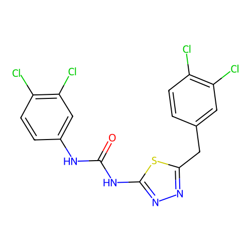 1-(5-(3,4-Dichlorobenzyl)-1,3,4-thiadiazol-2-yl)-3-(3,4-dichlorophenyl)urea structure