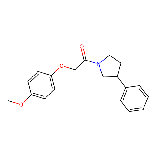 2-(4-Methoxyphenoxy)-1-(3-phenylpyrrolidin-1-yl)ethanone structure