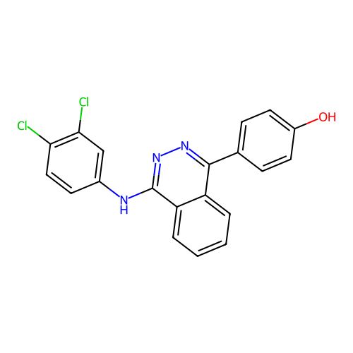 4-{4-[(3,4-Dichlorophenyl)amino]phthalazin-1-yl}phenol structure