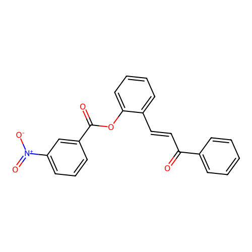 [2-[(E)-3-oxo-3-phenylprop-1-enyl]phenyl] 3-nitrobenzoate structure