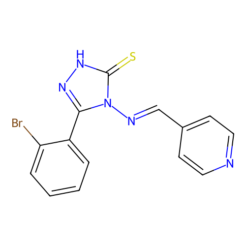 5-(2-Bromophenyl)-4-((4-pyridinylmethylene)amino)-4H-1,2,4-triazole-3-thiol structure