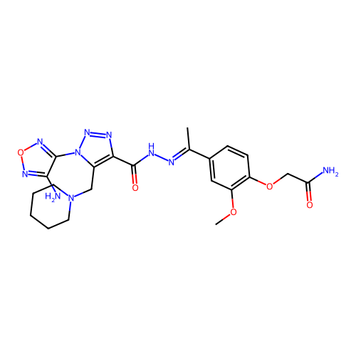 C22H28N10O5 structure
