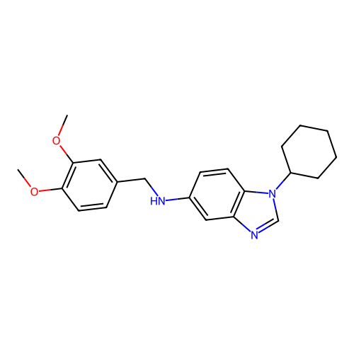 1-cyclohexyl-N-(3,4-dimethoxybenzyl)-1H-benzimidazol-5-amine structure