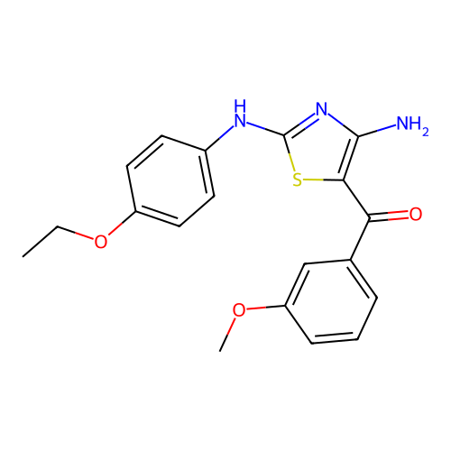 {4-Amino-2-[(4-ethoxyphenyl)amino]-1,3-thiazol-5-yl}(3-methoxyphenyl)methanone structure