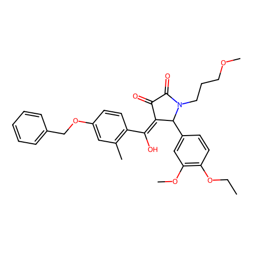 4-(4-(Benzyloxy)-2-methylbenzoyl)-5-(4-ethoxy-3-methoxyphenyl)-3-hydroxy-1-(3-methoxypropyl)-1H-pyrrol-2(5H)-one structure