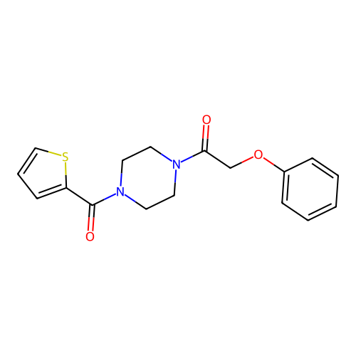 1-(Phenoxyacetyl)-4-(2-thienylcarbonyl)piperazine structure
