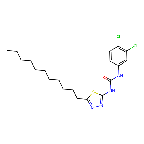 1-(3,4-Dichlorophenyl)-3-(5-undecyl-1,3,4-thiadiazol-2-yl)urea structure