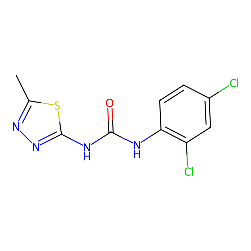 1-(2,4-Dichlorophenyl)-3-(5-methyl-1,3,4-thiadiazol-2-yl)urea structure