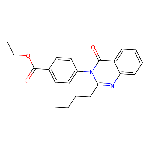 ethyl 4-(2-butyl-4-oxoquinazolin-3(4H)-yl)benzoate structure
