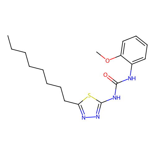 1-(2-Methoxyphenyl)-3-(5-octyl-1,3,4-thiadiazol-2-yl)urea structure