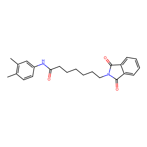 N-(3,4-dimethylphenyl)-7-(1,3-dioxo-1,3-dihydro-2H-isoindol-2-yl)heptanamide structure