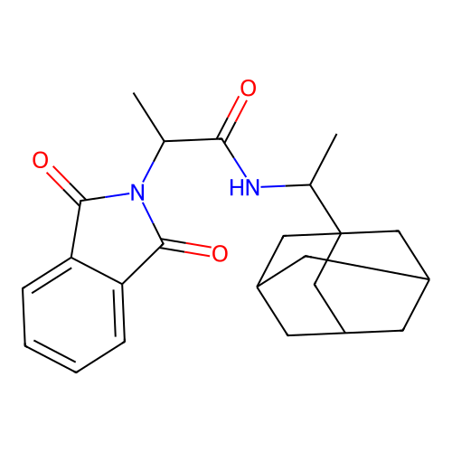 2-(1,3-dioxo-1,3-dihydro-2H-isoindol-2-yl)-N-[1-(tricyclo[3.3.1.1~3,7~]dec-1-yl)ethyl]propanamide structure